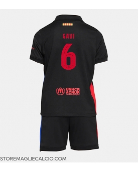 Barcelona Paez Gavi #6 Maglia Gara Trasferta Repliche 2024-25 Bambino